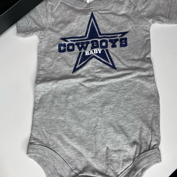 Gray Cowboys Baby Onesie - Picture 4 of 5